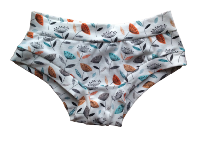 Brief knickers with retro flower print