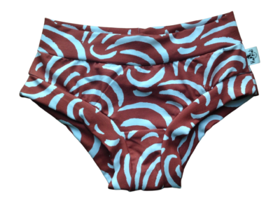 Brief knickers with rusty tiger swirl print