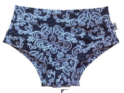 Lace optic womens briefs black
