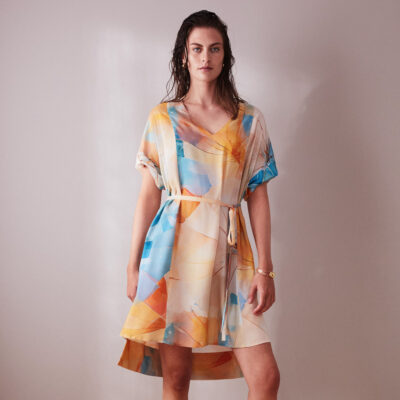 Studio Heijne | Relaxed Day Dress With Colourful Umbrella Print