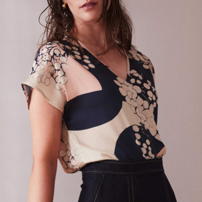Studio Heijne | Short Sleeve Summer Tee In Ecovero With Japan Print