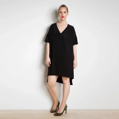 Studio Heijne | Short Black Silk Dress Day