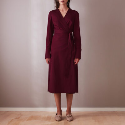 Studio Heijne | Wine Red Wrap Dress