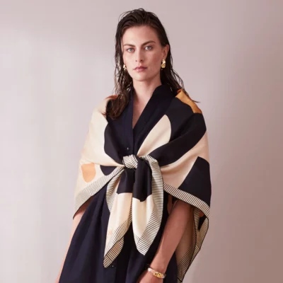 Studio Heijne | Large Silk Scarf Velvet Diagram