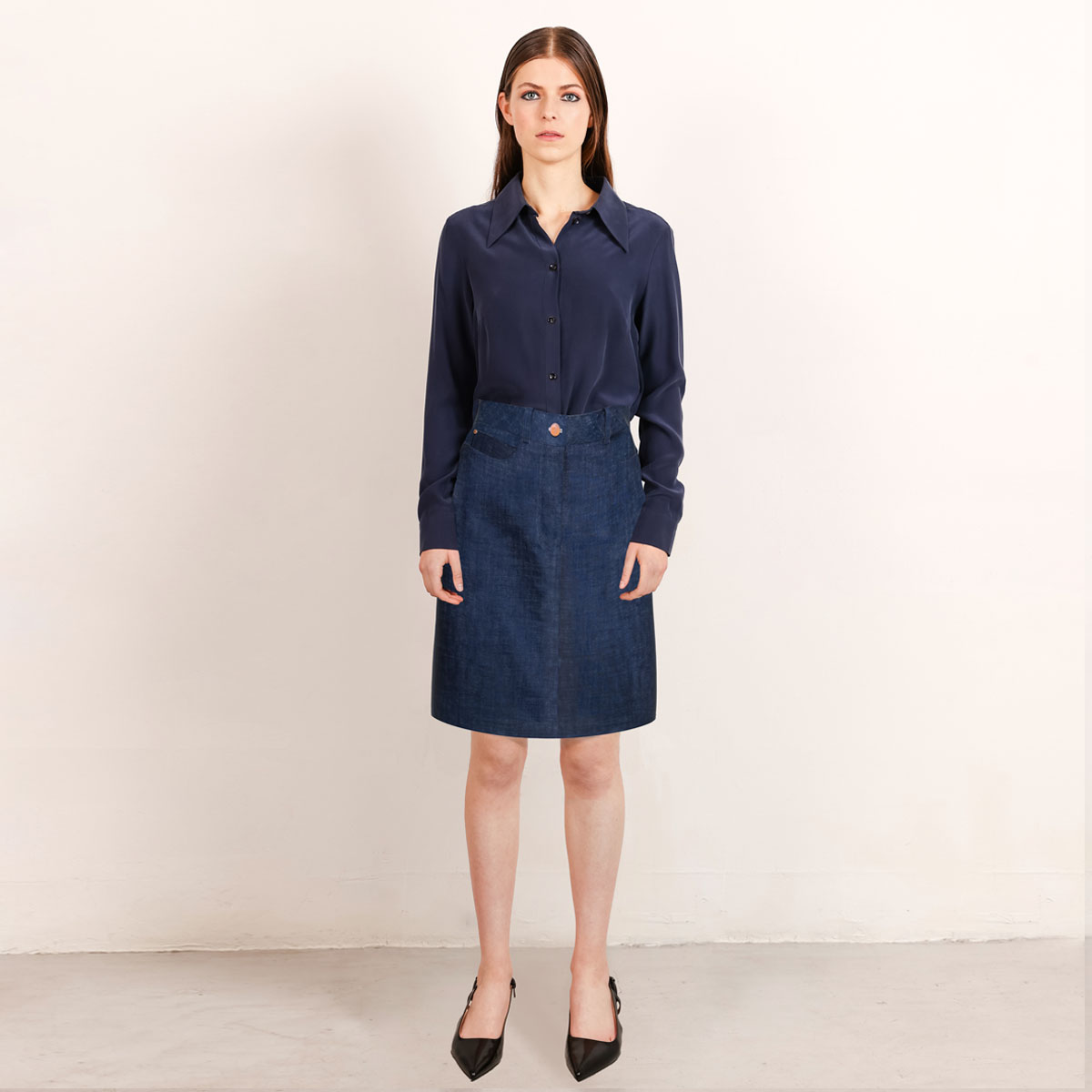 Studio Heijne | Mid Blue Denim Skirt