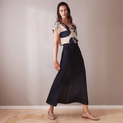 Studio Heijne | Wide Denim Skirt