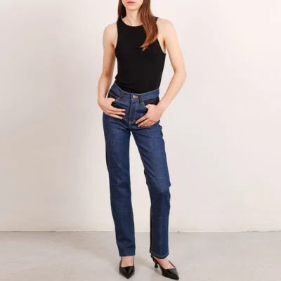 Studio Heijne | Colour Block Jeans in 2 Tones of Blue