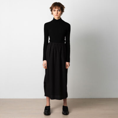 Studio Heijne | Florence Black Silk Skirt