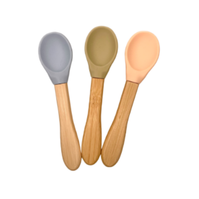 Set of 3 Baby Spoons – Pastels | CAP BAMBOU