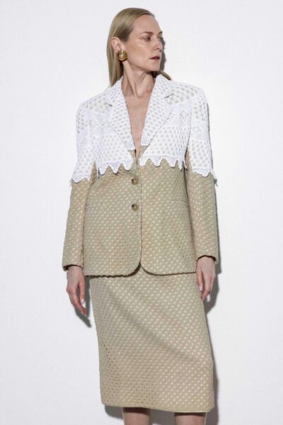 Reda Paula | DUSIA Exclusive Oversize Tailored Lace and Crochet Blazer