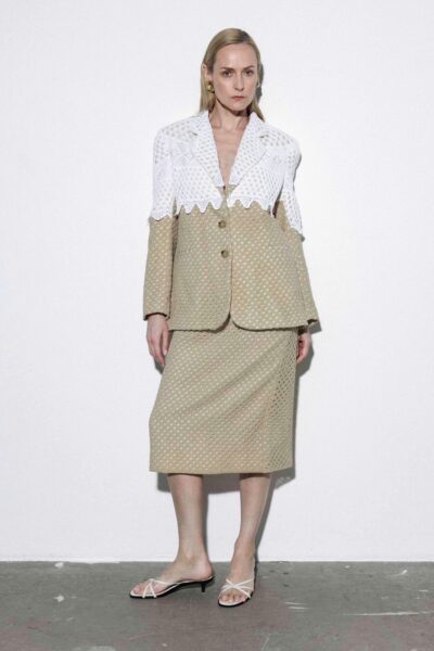 Reda Paula | PLUSNE Exclusive Lace Linen Midi Skirt