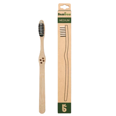 Bamboo toothbrush (1-pack) Medium | BAMBAW
