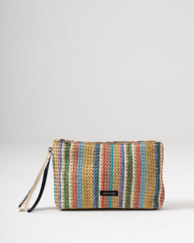 Sol Raffia Clutch - Prism