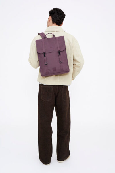 Handy Backpack Stripes Maroon
