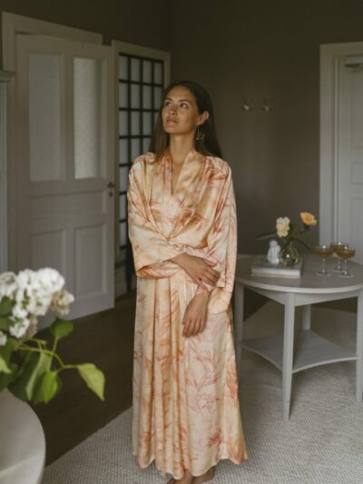 WithSegerqvist | Växttryckt Sainkaftan rosa toner