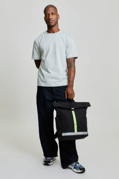 Pack Lars Roll Backpack Black Lime