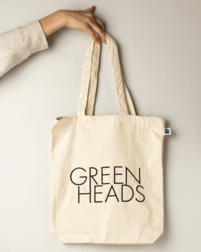 Green Heads Tote Bag - tygpåse