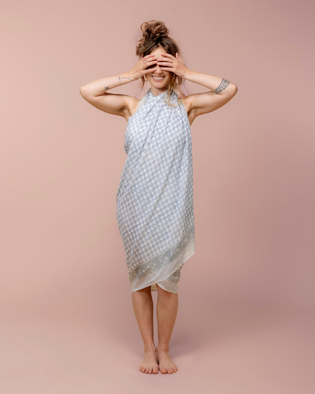 Cloud Check Sarong