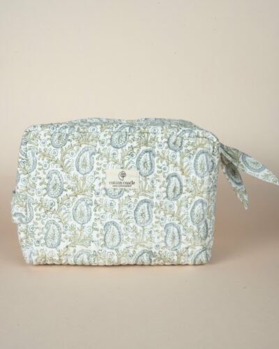 Lunar Paisley _ Hand block Printed Utility Bag