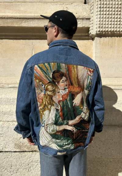 Upcycled jacket La Leçon de Piano (XL)