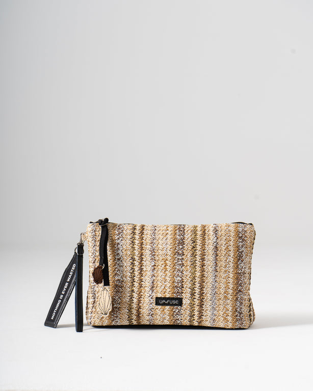 Sol Raffia Clutch - Dune