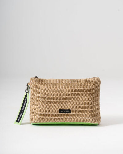 Sol Raffia Clutch - Pistachio