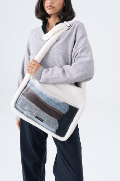 Fur Tote Bag in Brown Haze