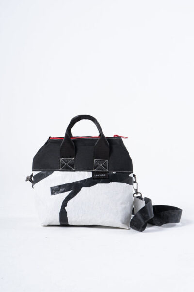 Practical Plastic Lunch bag in White Confetti