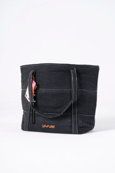 Denim Affair Tote Bag in Black