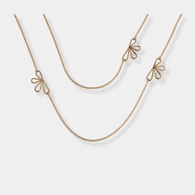 Bloom Dubbelhalsband - Guld (Förgylld)
