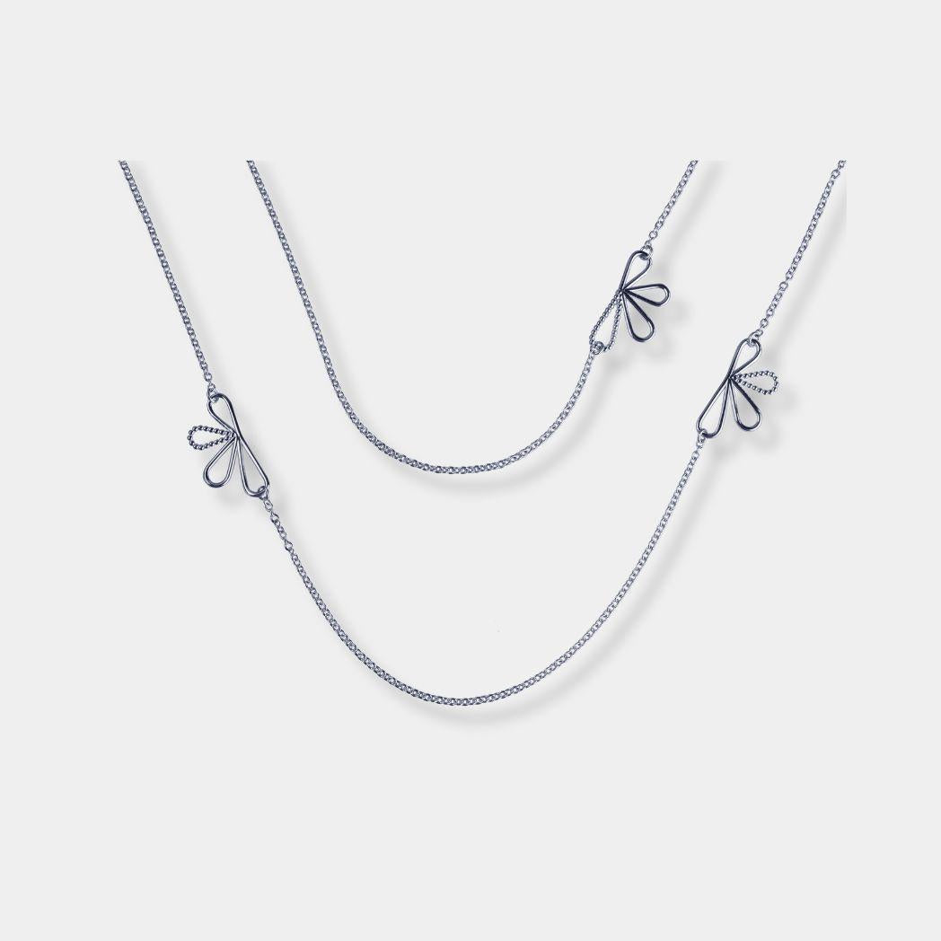 Bloom Dubbelhalsband - Silver