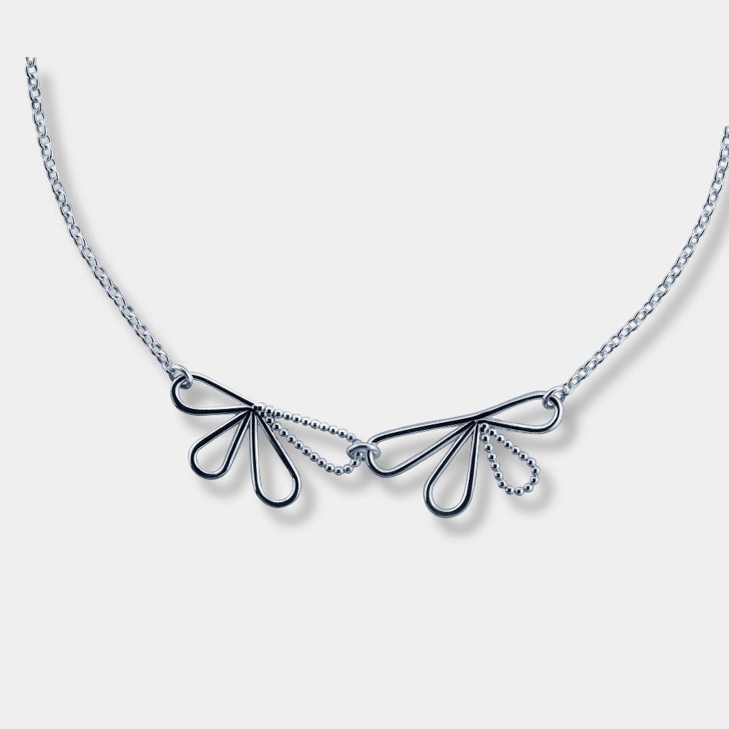 Bloom halsband - Silver
