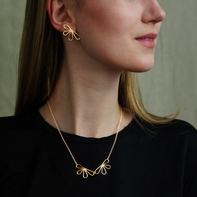 Bloom halsband - Guld (Förgylld)