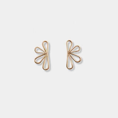 Bloom örhänge små - Guld (Förgylld)