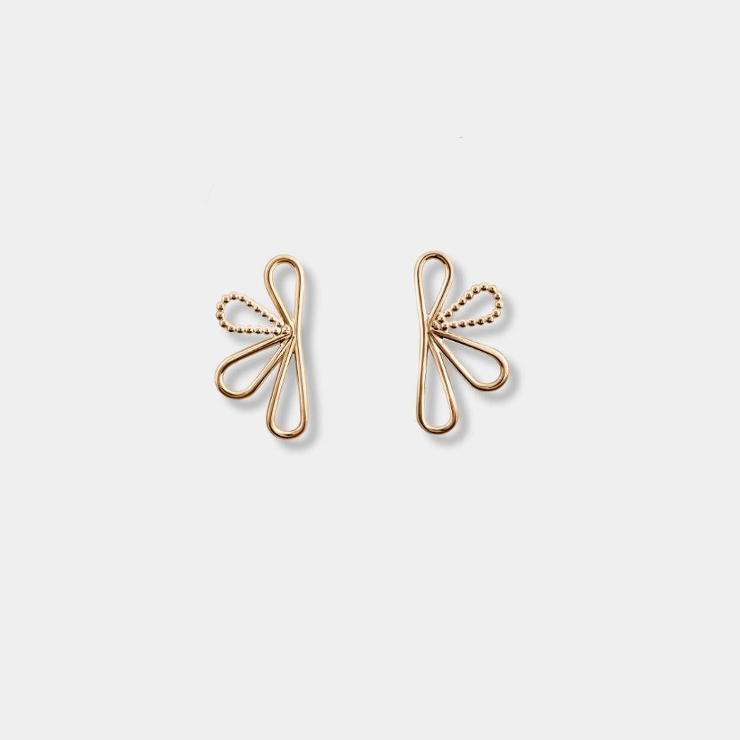 Bloom örhänge små - Guld (Förgylld)