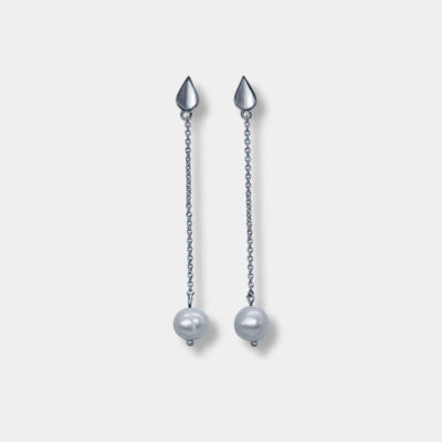 Pearly Drop örhänge - Silver