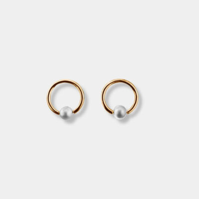 Pearly Stud örhänge - Guld (Förgylld)