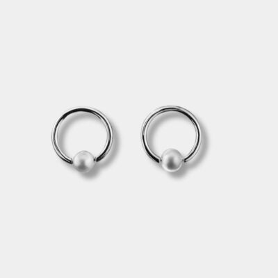 Pearly Stud örhänge - Silver