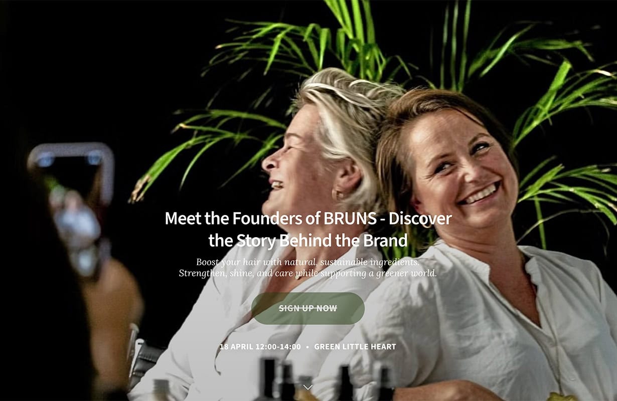 Events at Green Little Heart - Learn all about BRUNS Events at Green Little Heart - Learn all about BRUNS