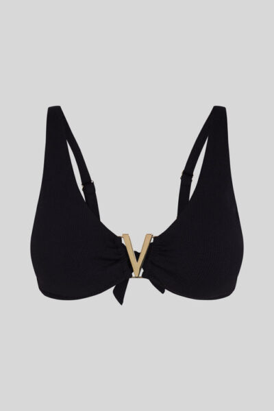 Black Aiguablava Bikini Top
