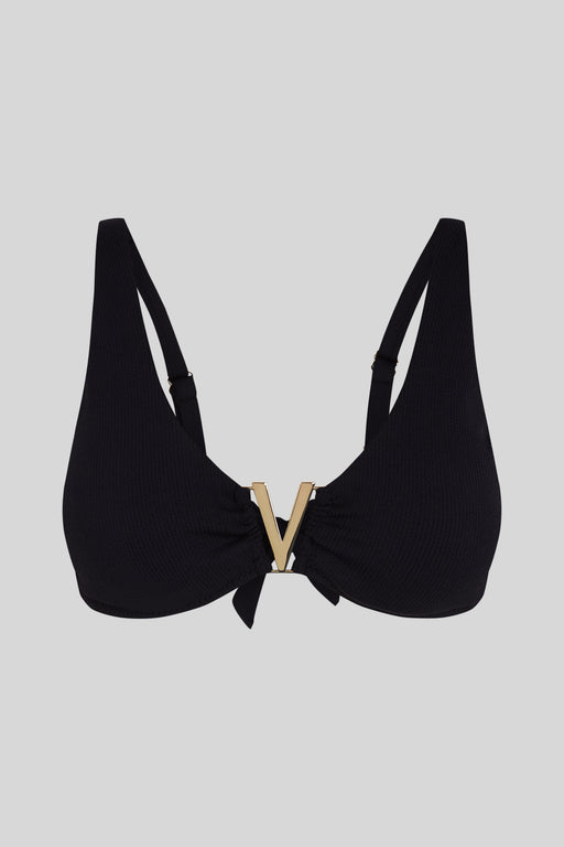 Black Aiguablava Bikini Top