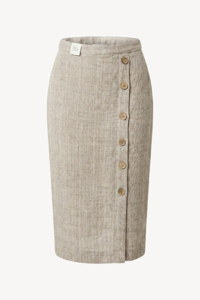 Ela Handloom Hemp Midi Skirt