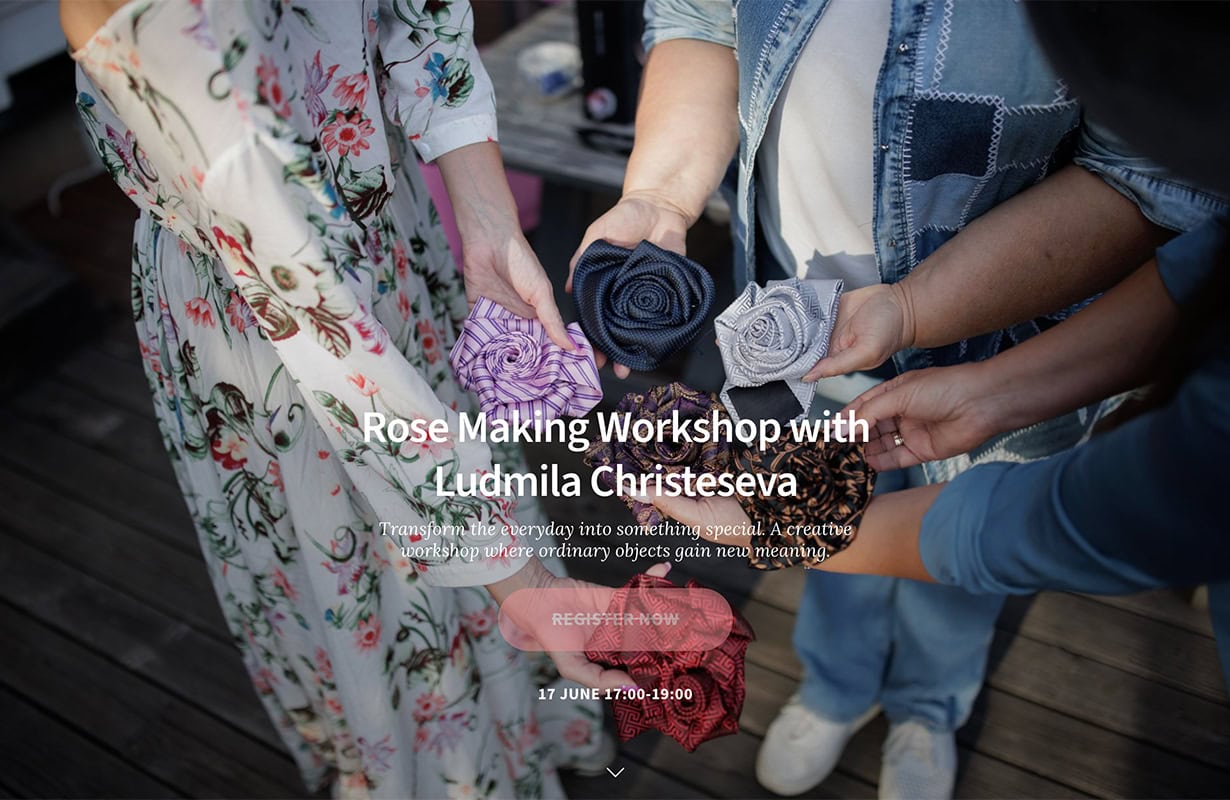 2606-tieroses Events at Green Little Heart - Rose Making Workshop