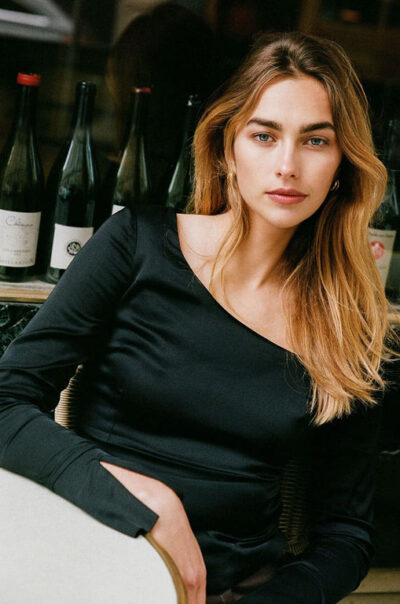 Top Azalée noir