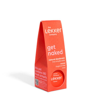 Lekker Natural Deodorant Cream, Get Naked